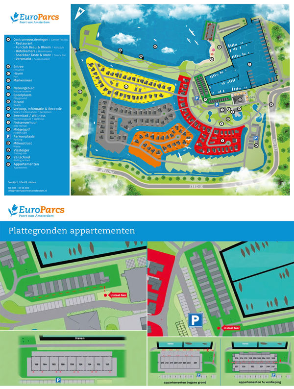 Plattegrond van EuroParcs Poort van Amsterdam
