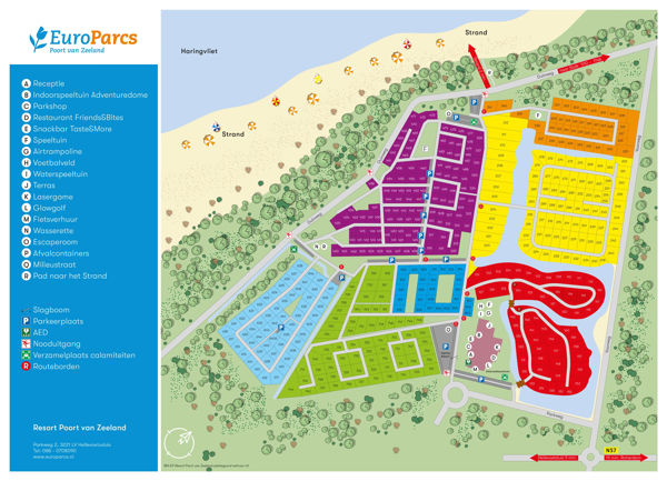 Plattegrond van EuroParcs Poort van Zeeland