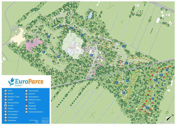 Plattegrond van EuroParcs Ruinen