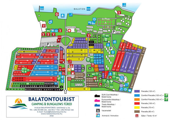 Plattegrond van Füred Camping