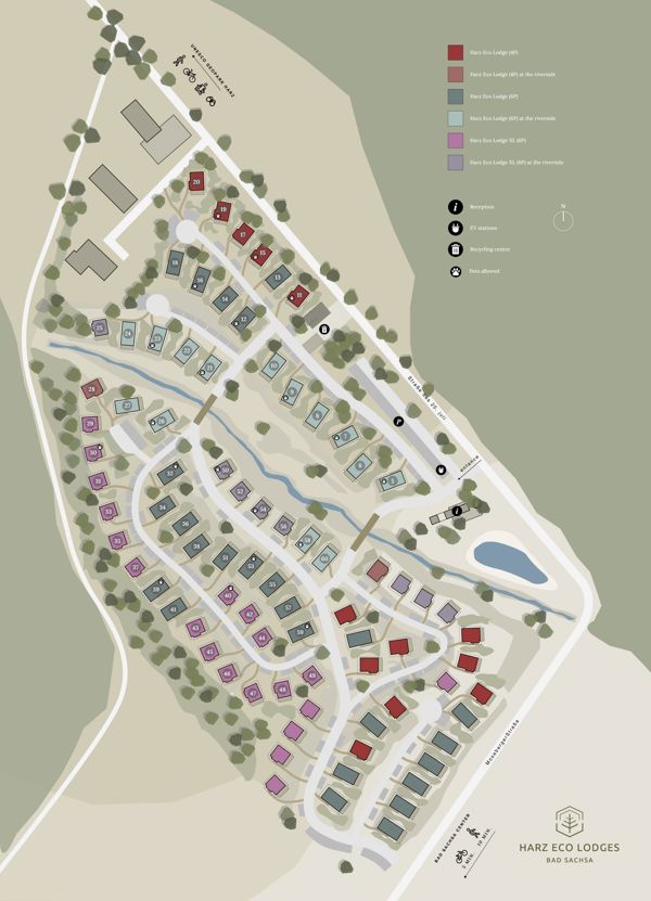 Plattegrond van Harz Eco Lodges