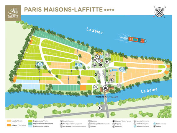 Plattegrond van International de Maisons Laffitte
