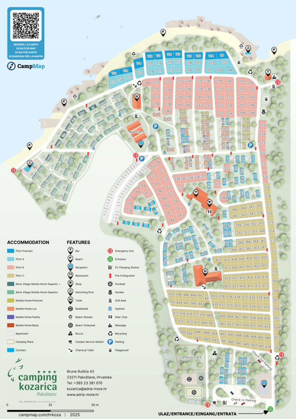 Plattegrond van Kozarica