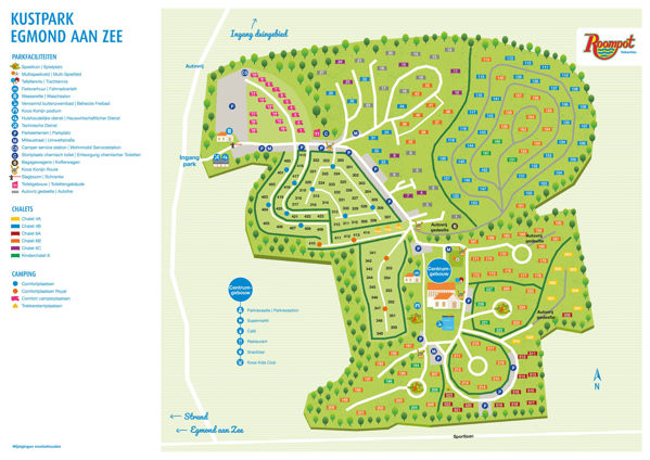 Plattegrond van Kustpark Egmond aan Zee