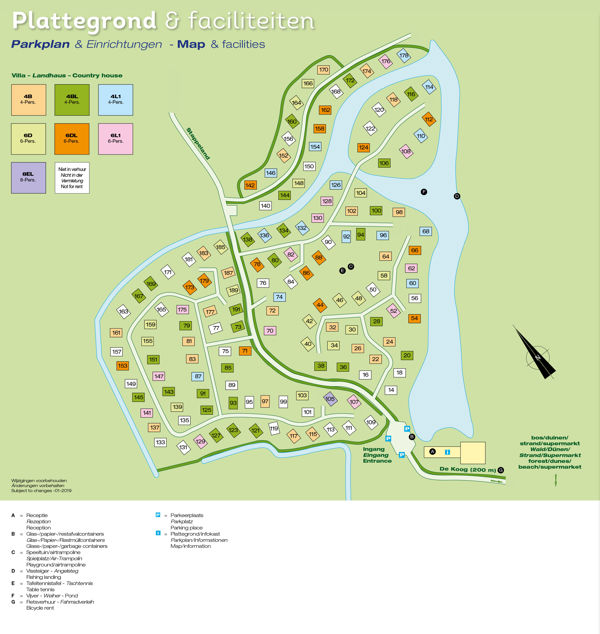 Plattegrond van Landal Beach Park Texel