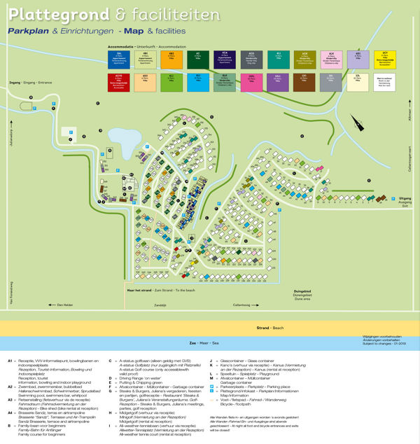 Plattegrond van Landal Beach Resort Ooghduyne