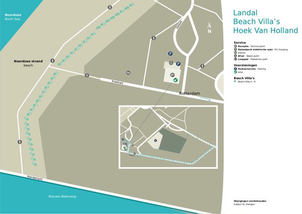 Plattegrond van Landal Beach Villa's Hoek van Holland