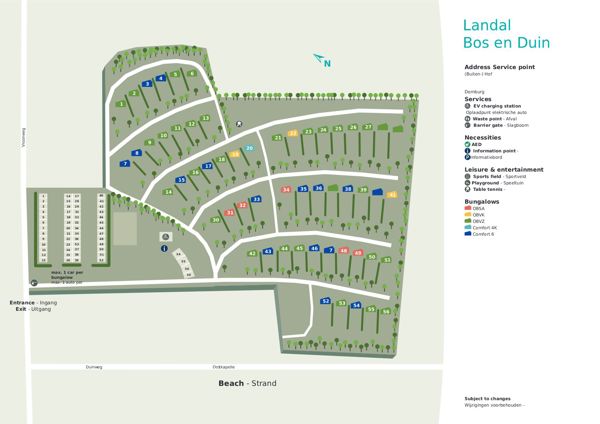 Plattegrond van Landal Bos en Duin
