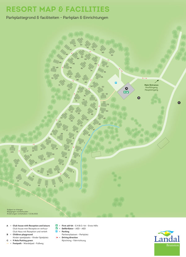 Plattegrond van Landal Brunston