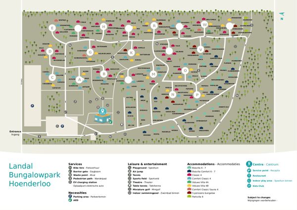 Plattegrond van Landal Bungalowpark Hoenderloo