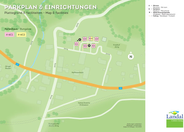 Plattegrond van Landal Clofers Jenig