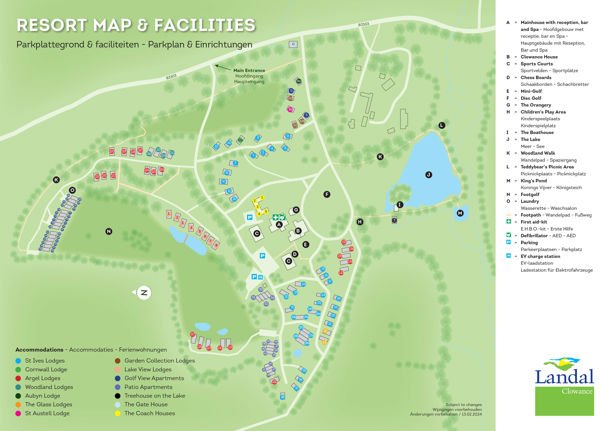 Plattegrond van Landal Clowance