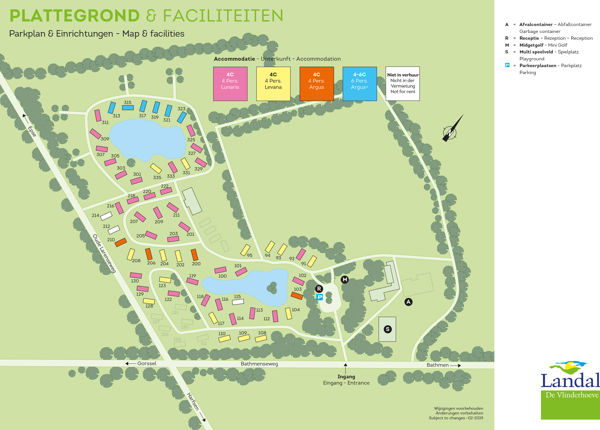 Plattegrond van Landal De Vlinderhoeve