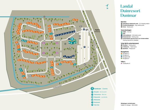 Plattegrond van Landal Duinresort Dunimar