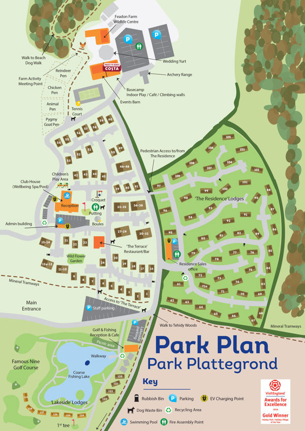 Plattegrond van Landal Gwel an Mor