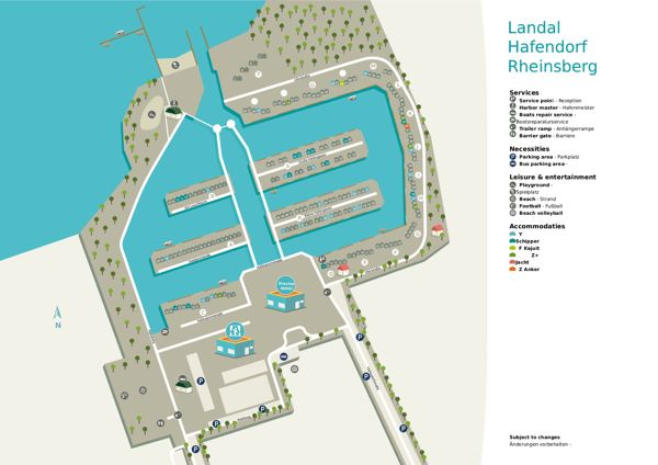 Plattegrond van Landal Hafendorf - Rheinsberg
