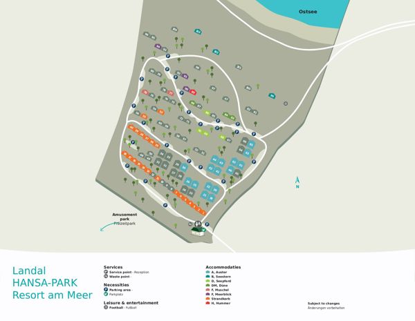 Plattegrond van Landal HANSA - PARK Resort am Meer
