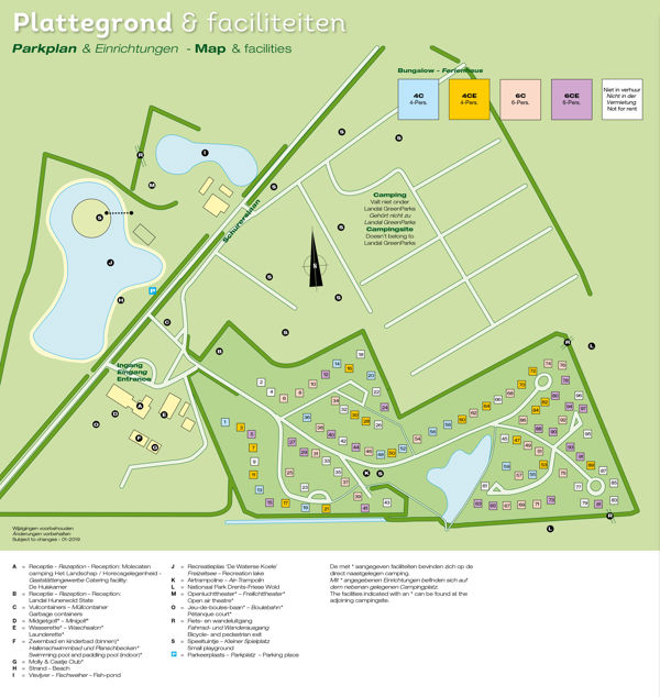 Plattegrond van Landal Hunerwold State