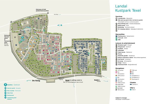 Plattegrond van Landal Kustpark Texel