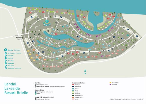 Plattegrond van Landal Lakeside Resort Brielle