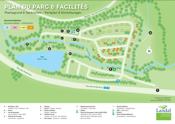 Plattegrond van Landal Nature Parc Saint Hubert