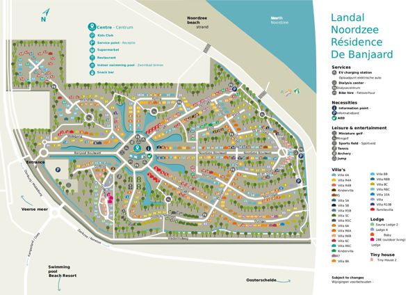 Plattegrond van Landal Noordzee Résidence De Banjaard
