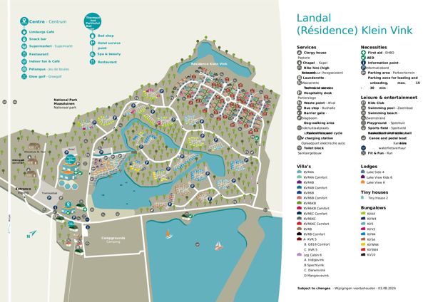 Plattegrond van Landal Résidence Klein Vink