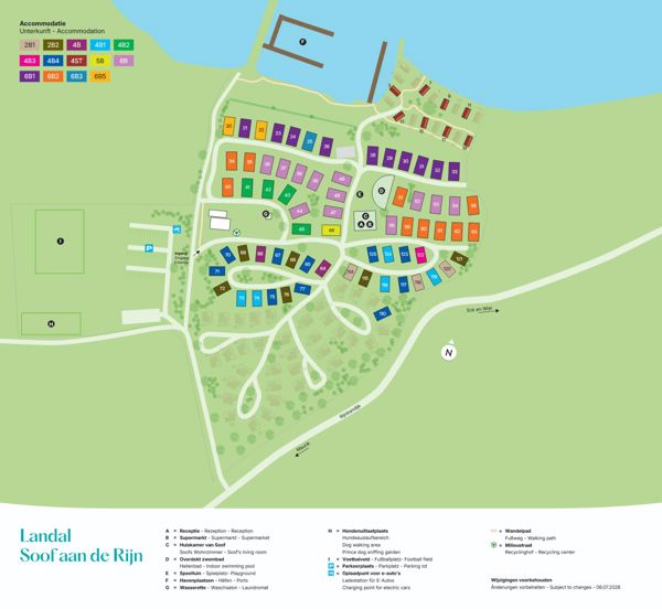 Plattegrond van Landal Soof aan de Rijn