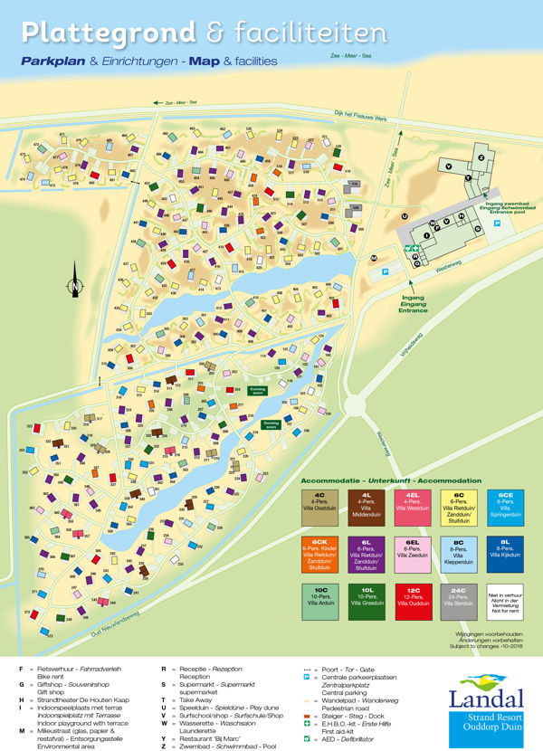 Plattegrond van Landal Strand Resort Ouddorp Duin