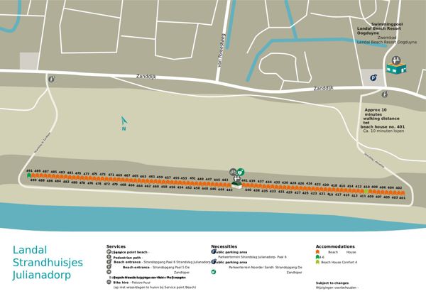 Plattegrond van Landal Strandhuisjes Julianadorp