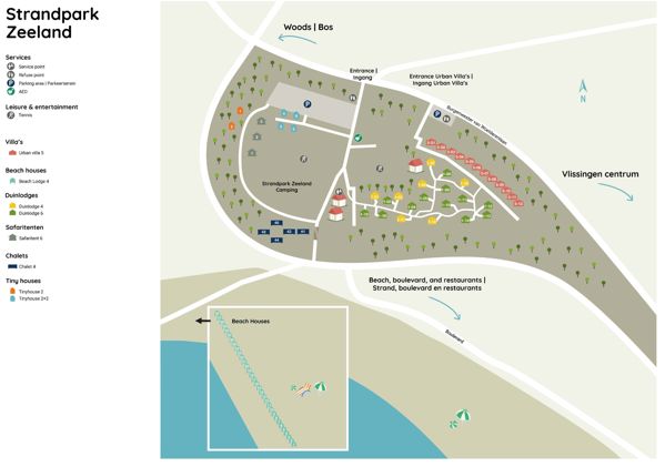 Plattegrond van Landal Strandpark Zeeland