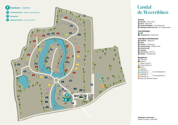 Plattegrond van Landal Villapark De Weerribben