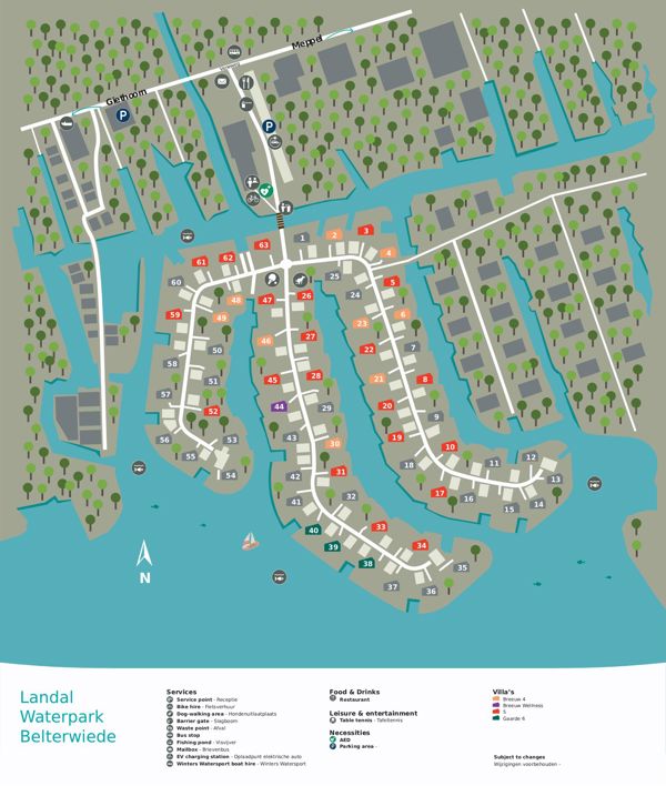 Plattegrond van Landal Waterpark Belterwiede