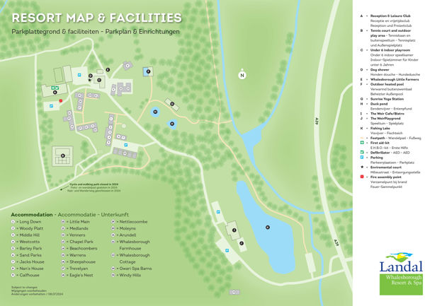 Plattegrond van Landal Whalesborough Resort & Spa