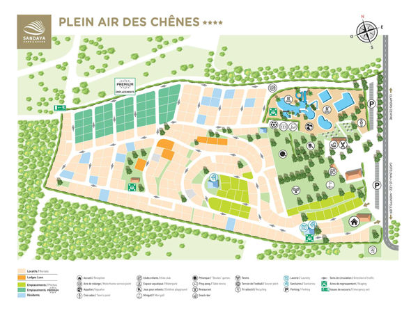 Plattegrond van Le Plein Air des Chênes
