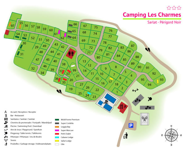 Plattegrond van Les Charmes