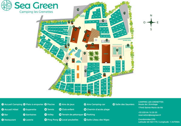 Plattegrond van Les Grenettes