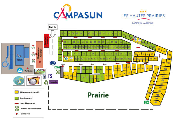 Plattegrond van Les Hautes Prairies