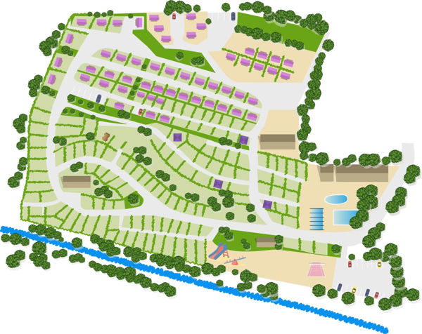 Plattegrond van Les Jardins de Privas 
