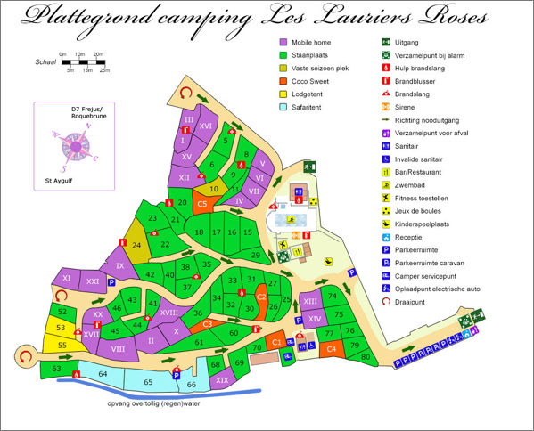 Plattegrond van Les Lauriers Roses