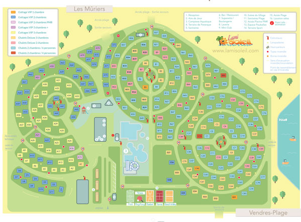 Plattegrond van Les Mûriers