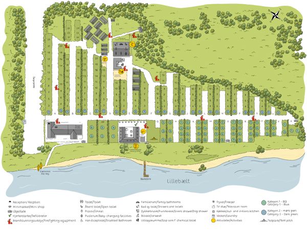 Plattegrond van Noordwind Camping Galsklint