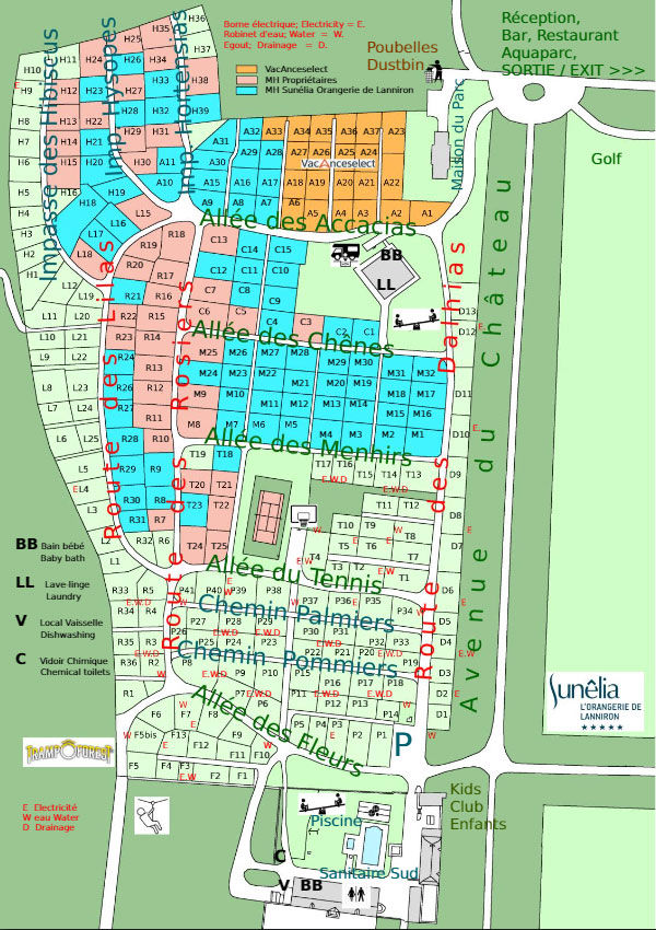 Plattegrond van Orangerie de Lanniron
