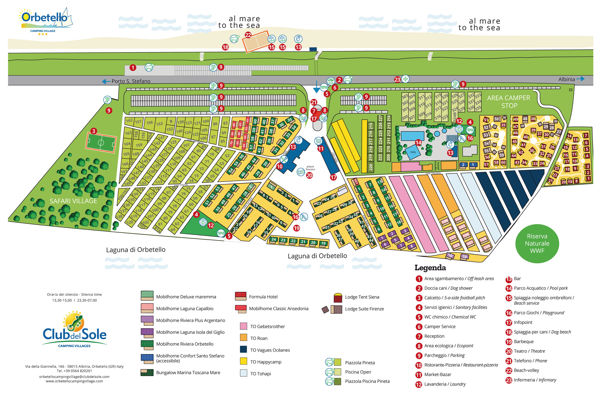 Plattegrond van Orbetello Family Village