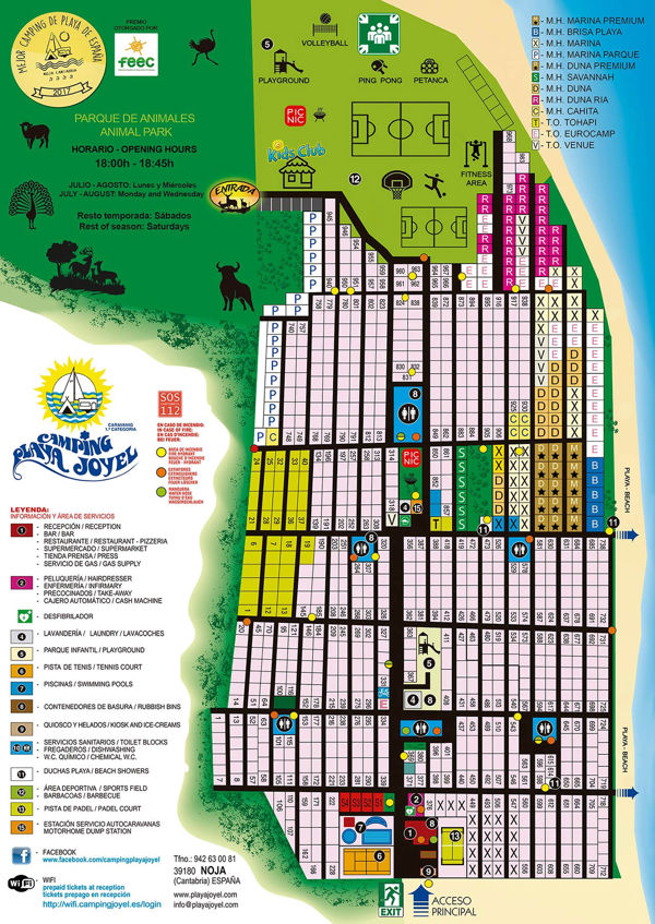 Plattegrond van Playa Joyel