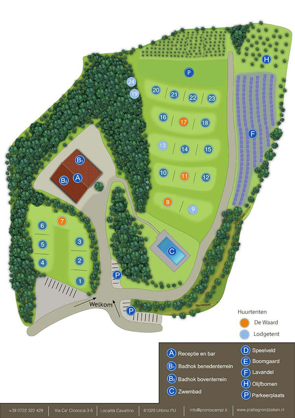 Plattegrond van Agriturismo Pronto Campi