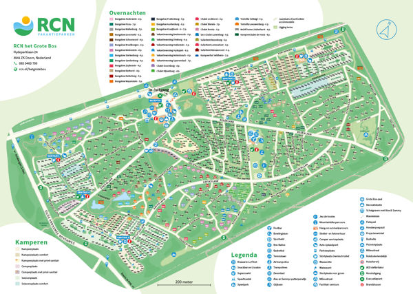 Plattegrond van RCN het Grote Bos