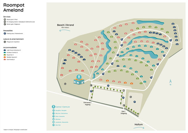 Plattegrond van Roompot Ameland