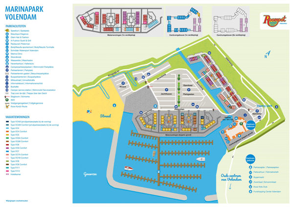 Plattegrond van Roompot Marinapark Volendam