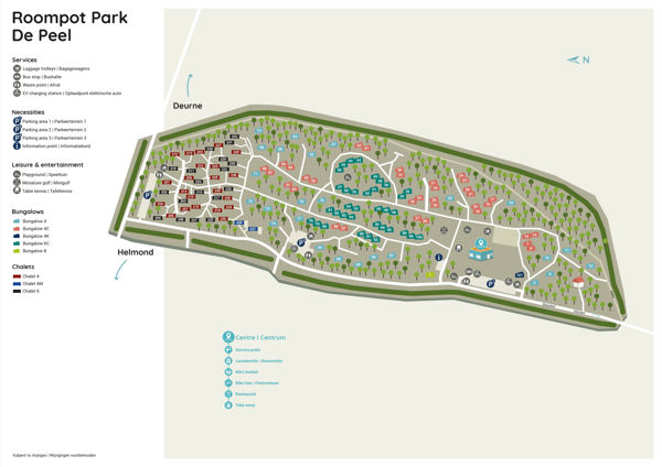 Plattegrond van Roompot Park de Peel